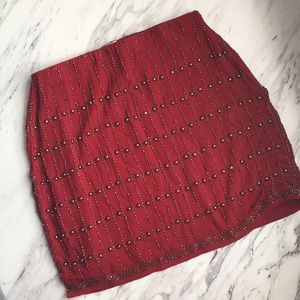 🍉 5 for $25 Sale! 🍉 Burgundy Embellished Skirt